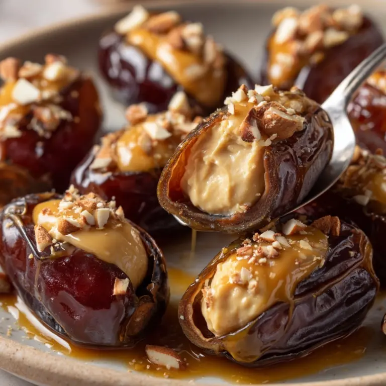 Mascarpone Stuffed Dates with Maple Drizzle Recipe