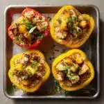 Teriyaki Pineapple Chicken & Rice Stuffed Peppers Recipe