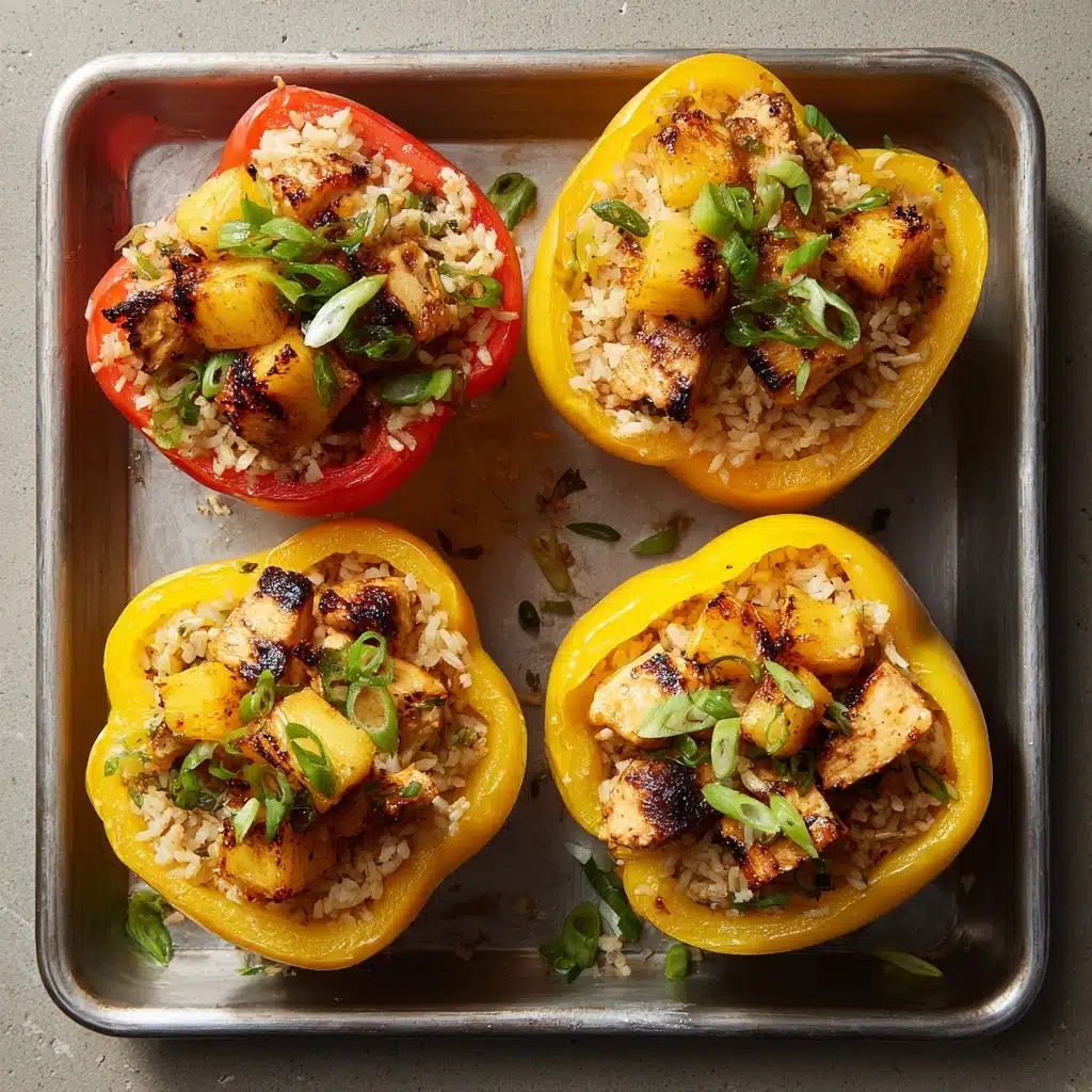 Teriyaki Pineapple Chicken & Rice Stuffed Peppers Recipe