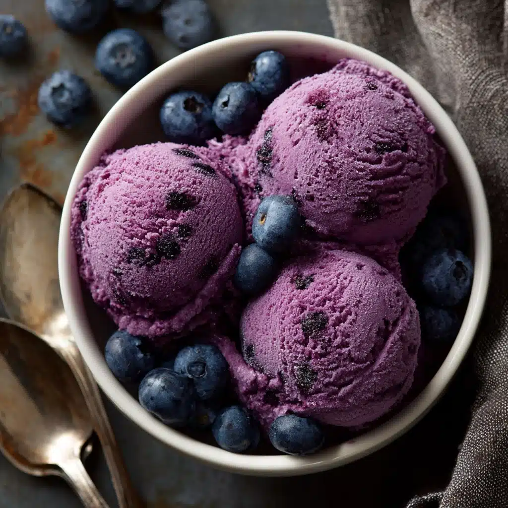 Blueberry Frozen Yogurt Recipe - Recipe Image