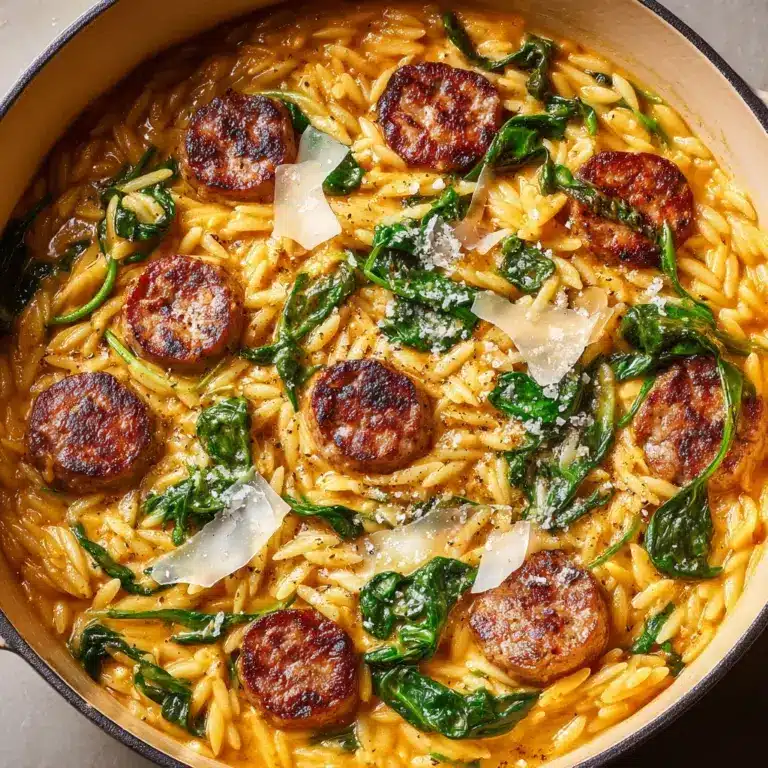 One Pan Chicken Sausage and Orzo Recipe