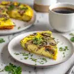 Spinach and Mushroom Frittata with Roasted Tomatoes Recipe