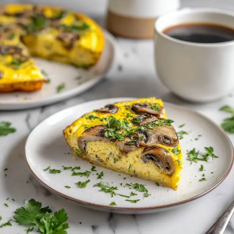 Spinach and Mushroom Frittata with Roasted Tomatoes Recipe