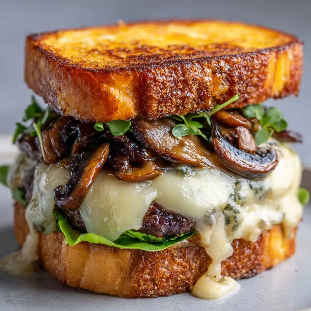 Mushroom Swiss Patty Melt Recipe - Recipe Image