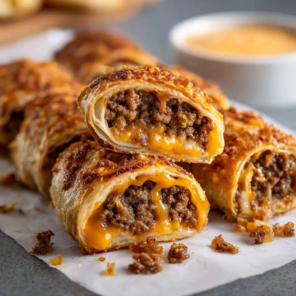 Air Fryer Loaded Cheeseburger Egg Rolls Recipe