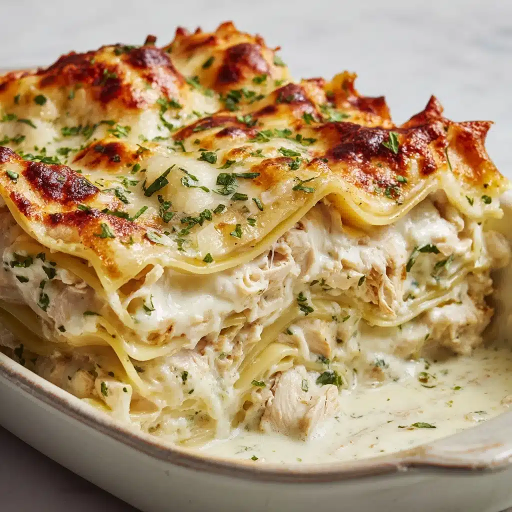 Cheesy Chicken Alfredo Lasagna Recipe - Recipe Image