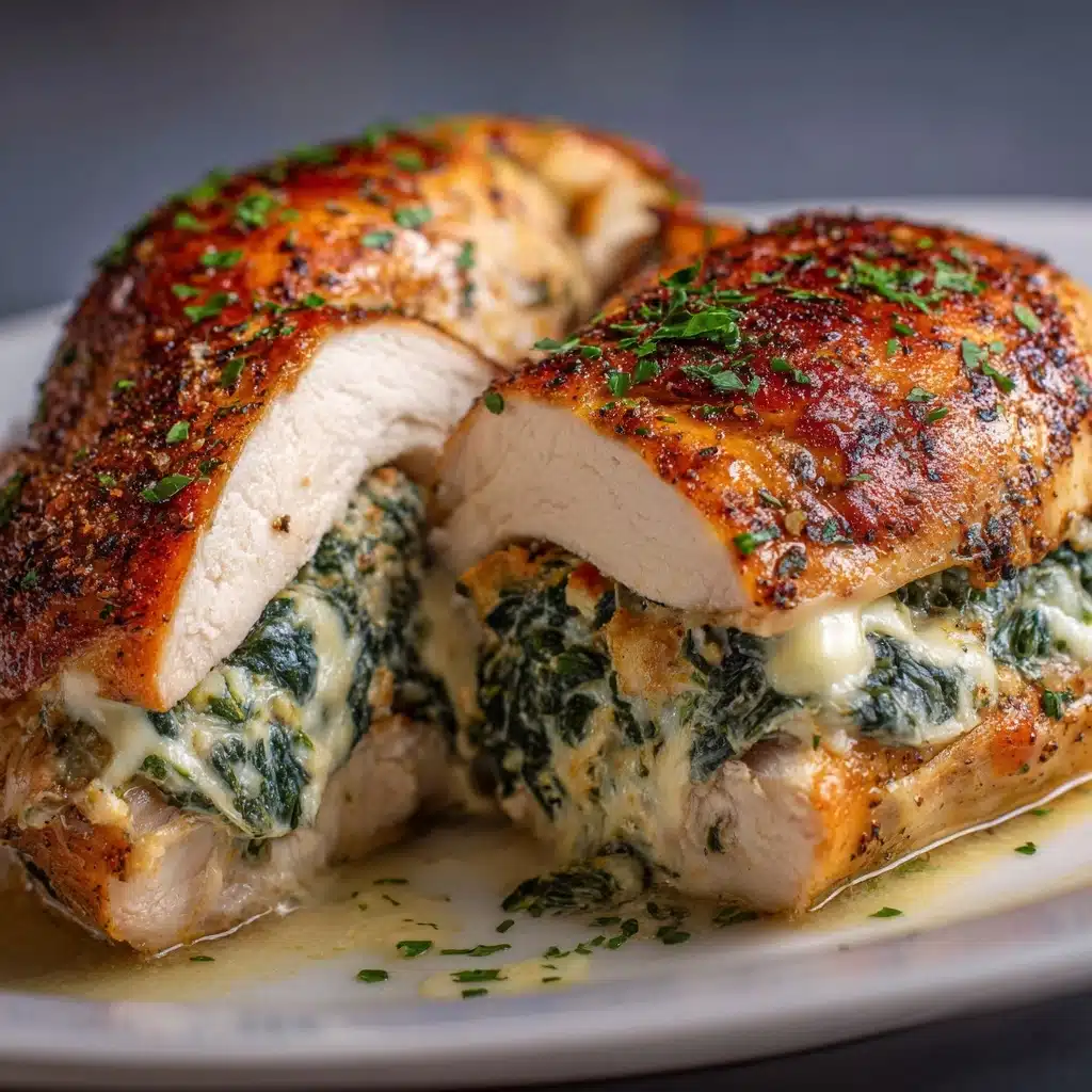 Cheesy Spinach Stuffed Chicken Breasts Recipe - Recipe Image