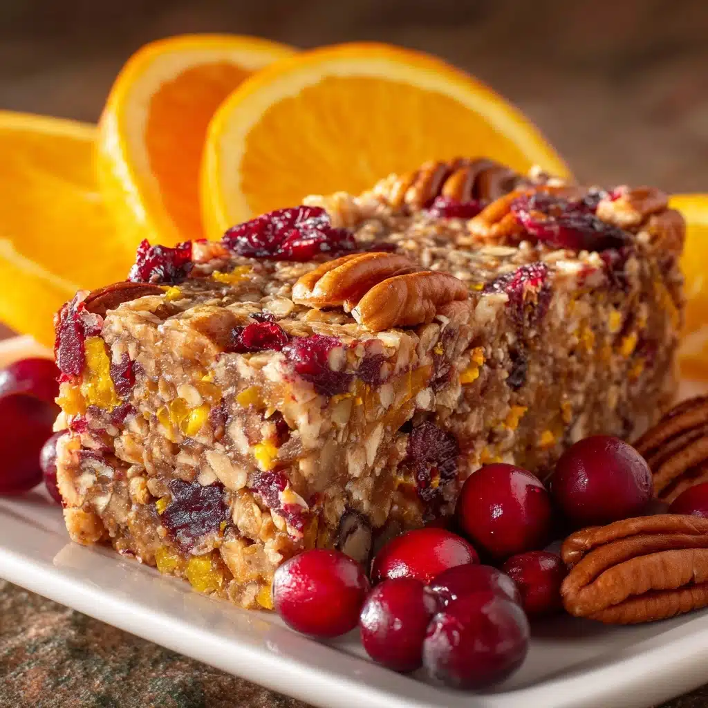 Cranberry, Orange & Pecan Oatmeal Bars Recipe - Recipe Image