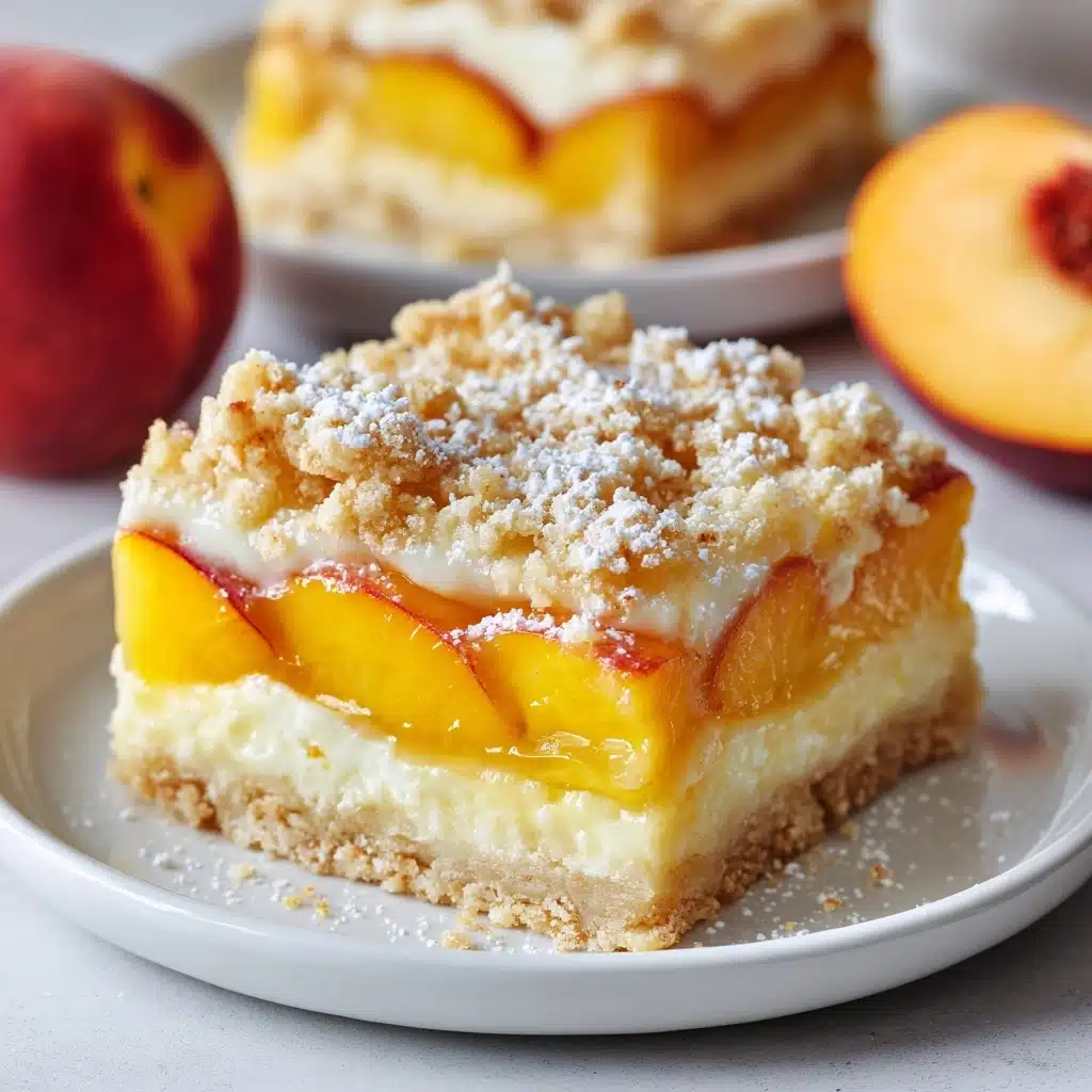 Peaches and Cream Pie Bars Recipe - Recipe Image