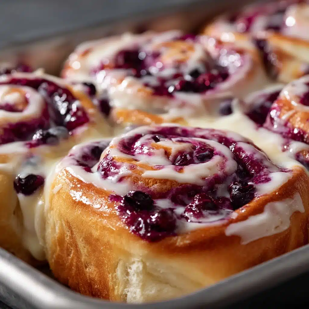 Blueberry Cheesecake Swirl Rolls Recipe - Recipe Image