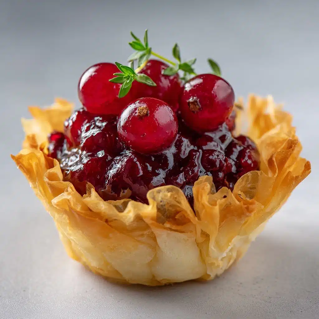 Cranberry Brie Phyllo Cups Recipe - Recipe Image