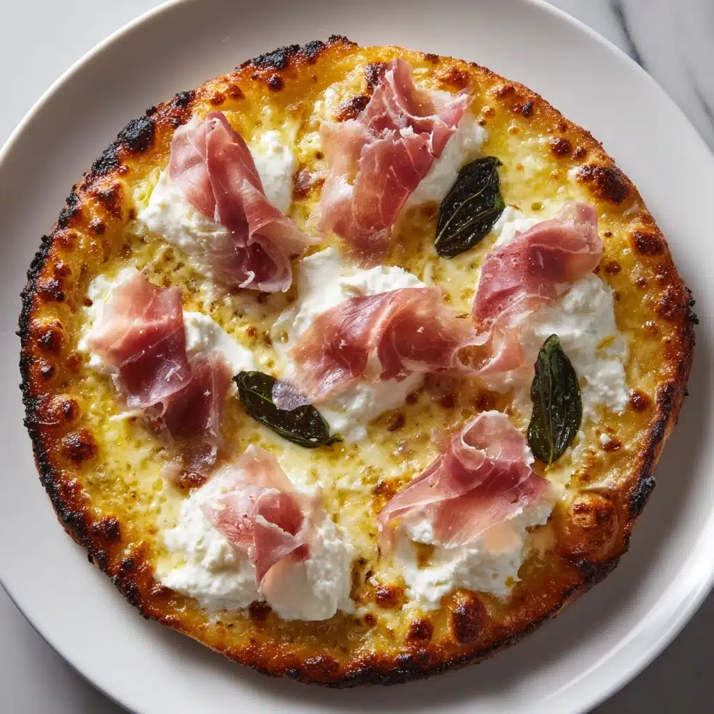 White Pizza with Prosciutto & Hot Honey Recipe - Recipe Image