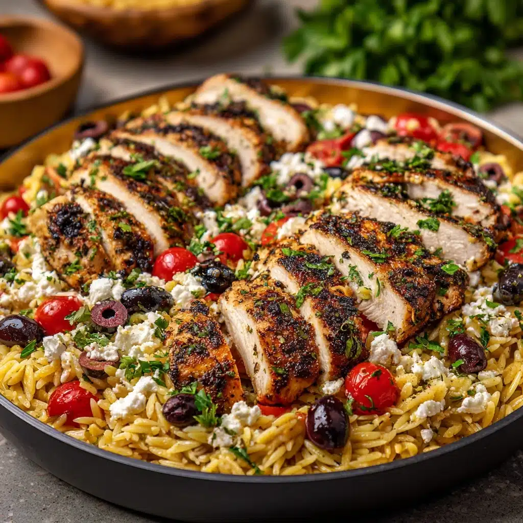 Healthy Mediterranean Chicken Orzo Recipe - Recipe Image