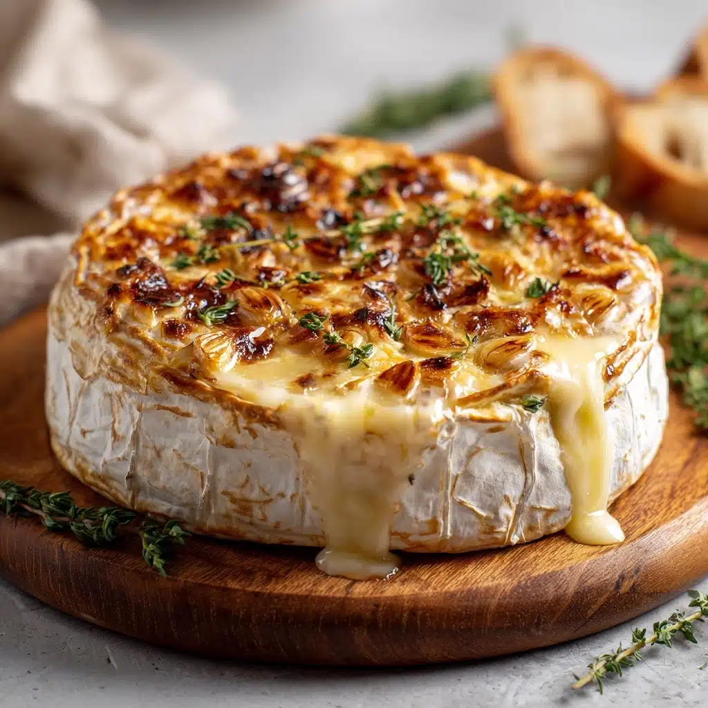 Savory Baked Brie with Garlic and Herbs Recipe