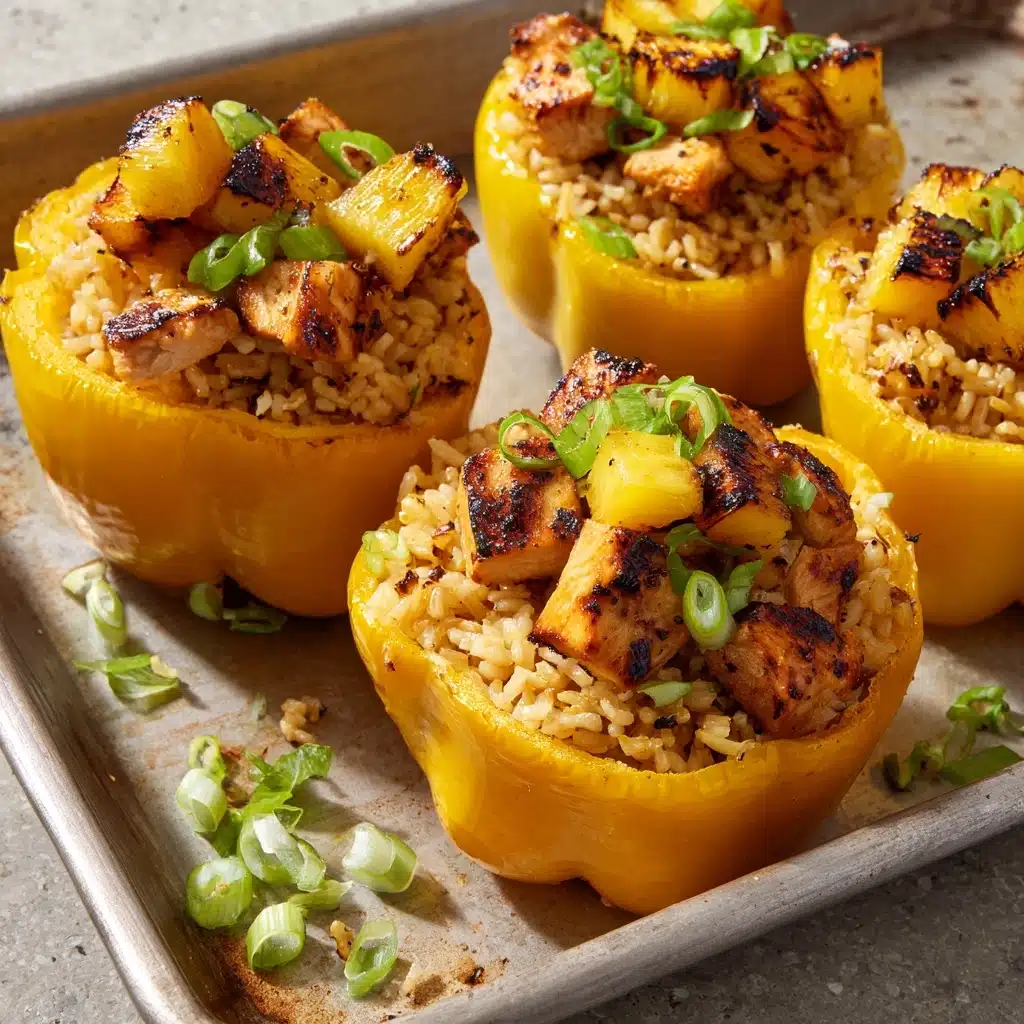 Teriyaki Pineapple Chicken & Rice Stuffed Peppers Recipe - Recipe Image