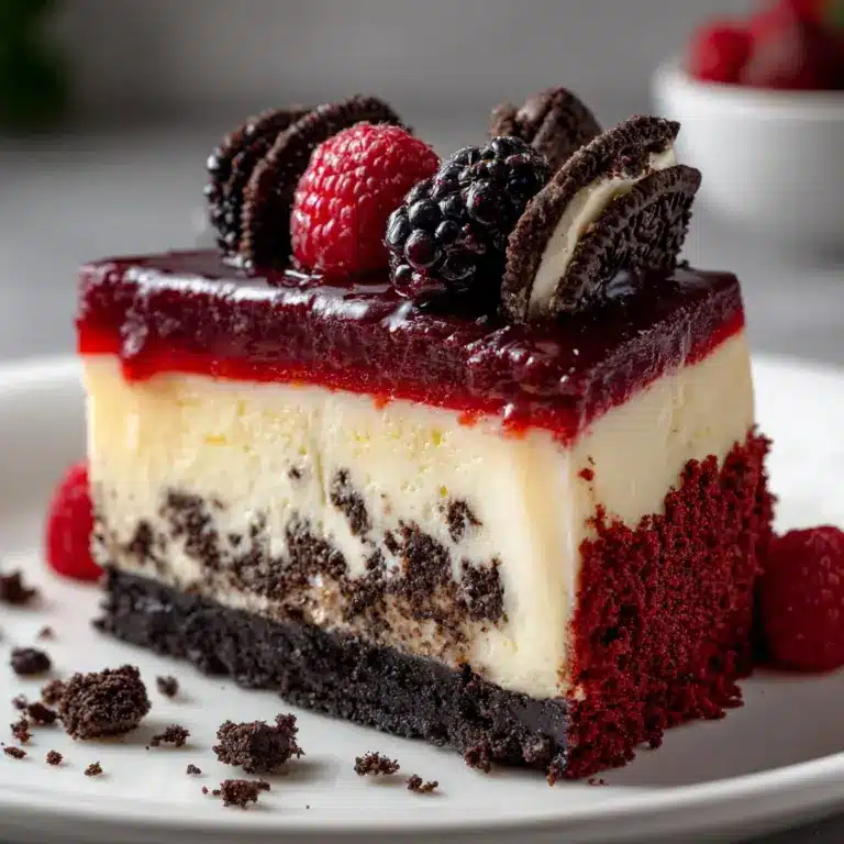 Cheesecake with Red Velvet Cookie Dough Recipe