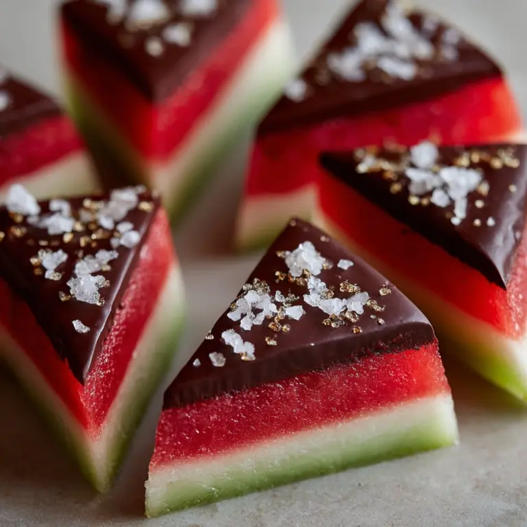 Sea Salt Dark Chocolate Watermelon Slices Recipe