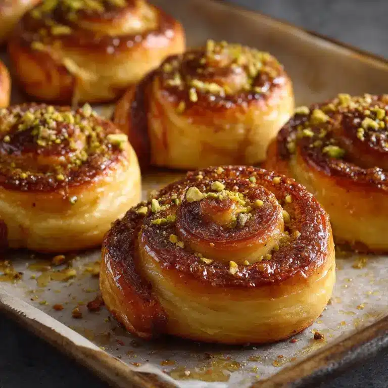 Pistachio Honey Baklava Rolls Recipe