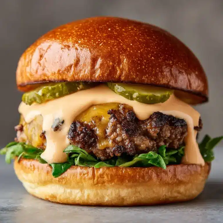 Juicy Smashed Patty Burger with Secret Sauce Recipe