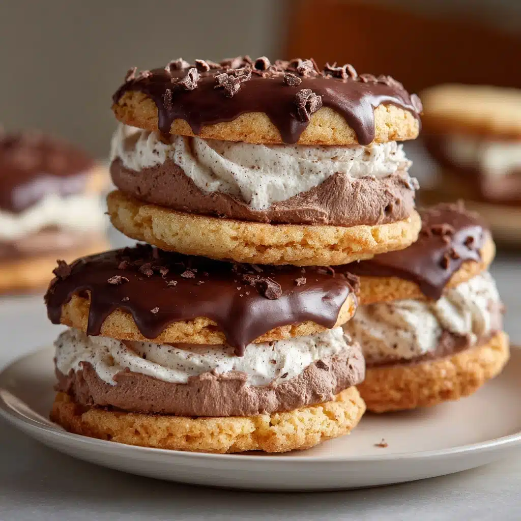 Coffee & Cream Cookies with Chocolate Hazelnut Filling Recipe - Recipe Image