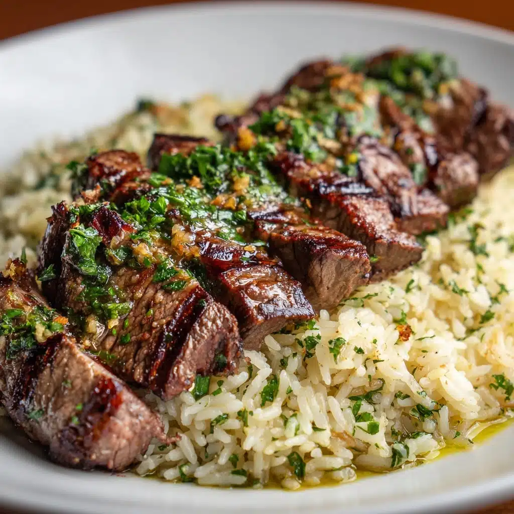 Honey Garlic Butter Steak and Rice Skillet Recipe - Recipe Image