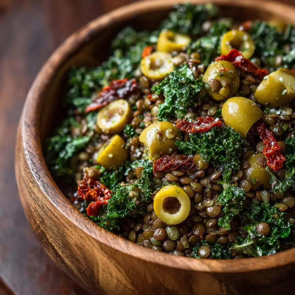Lemon Pesto Lentil Salad Recipe