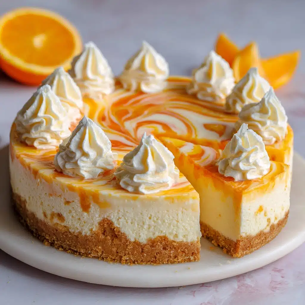 No-Bake Orange Creamsicle Cheesecake Recipe - Recipe Image