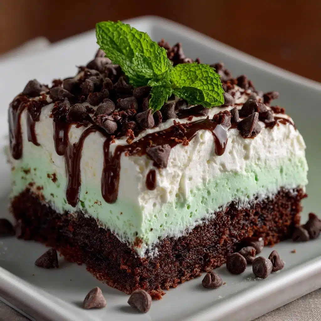 Mint Chocolate Poke Cake Recipe - Recipe Image
