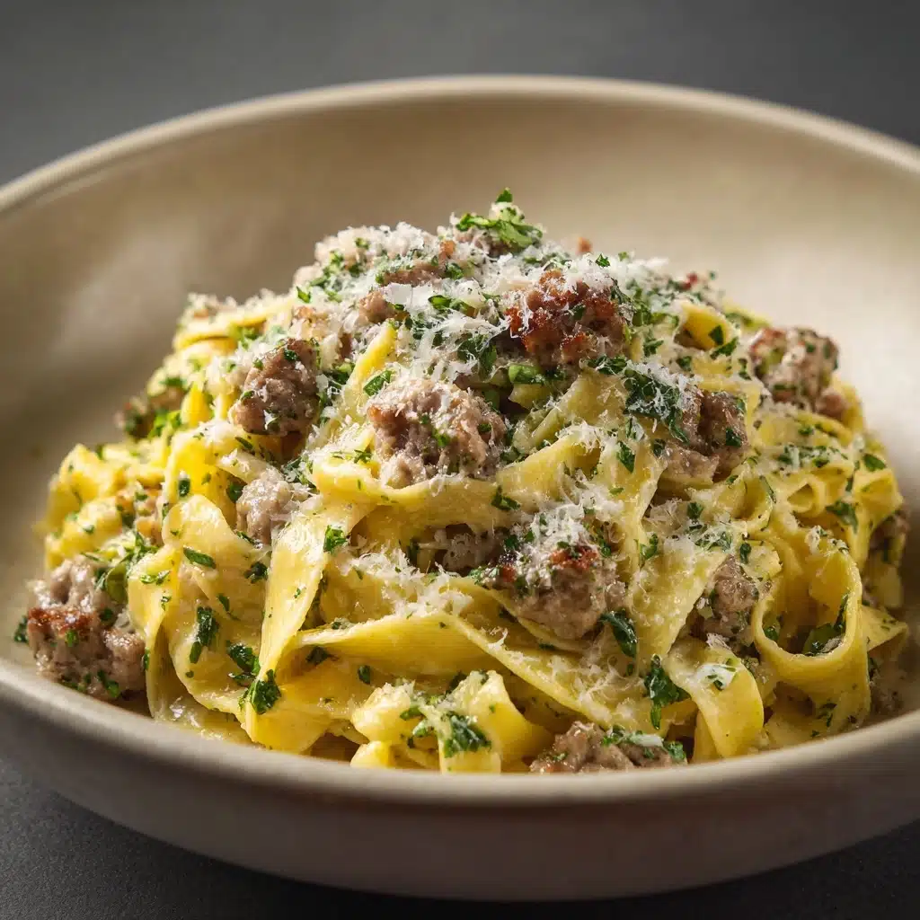 Creamy Italian Sausage Fettuccine: A Deliciously Rich Pasta Recipe - Recipe Image