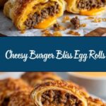 Air Fryer Loaded Cheeseburger Egg Rolls Recipe