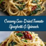 Spaghetti & Spinach with Sun-Dried Tomato Cream Sauce Recipe