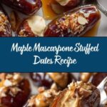 Mascarpone Stuffed Dates with Maple Drizzle Recipe