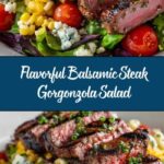 Balsamic Steak Gorgonzola Salad with Grilled Corn Recipe