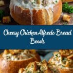 Chicken Alfredo Garlic Bread Bowls Recipe