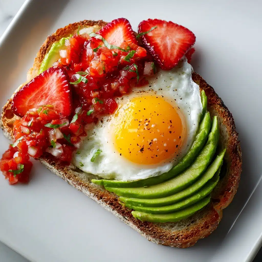 Avocado Toast with Fried Eggs & Fresh Fruit Recipe - Recipe Image