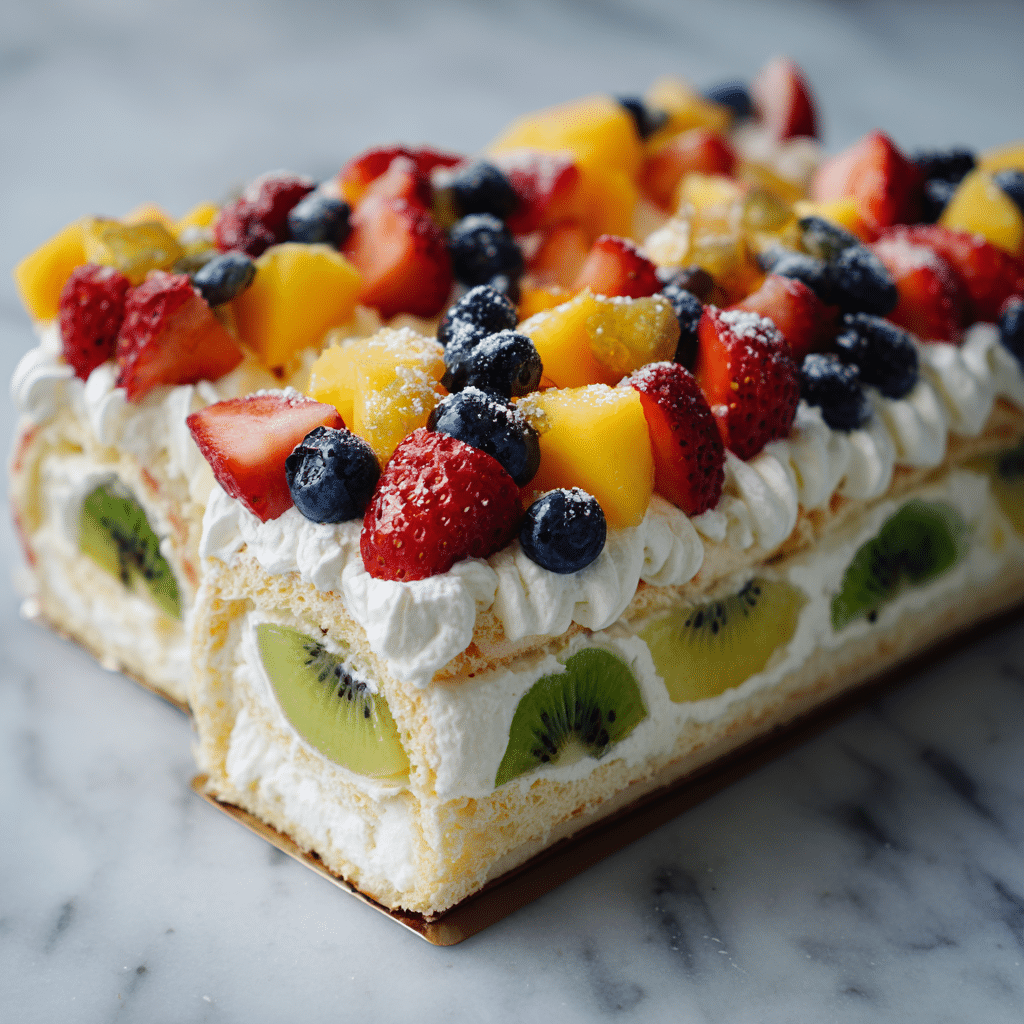 Cheesecake and Fruit Salad Recipe - Recipe Image