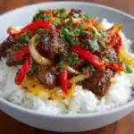 Sizzling Chinese Pepper Steak with Onions Recipe