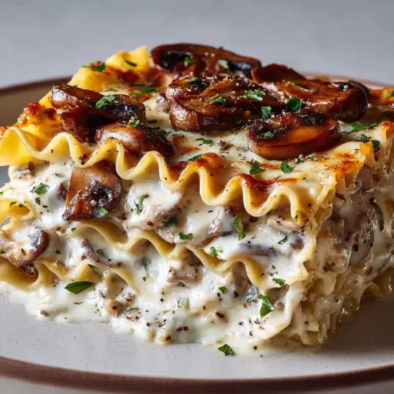 Mushroom Chicken Alfredo Lasagna Recipe