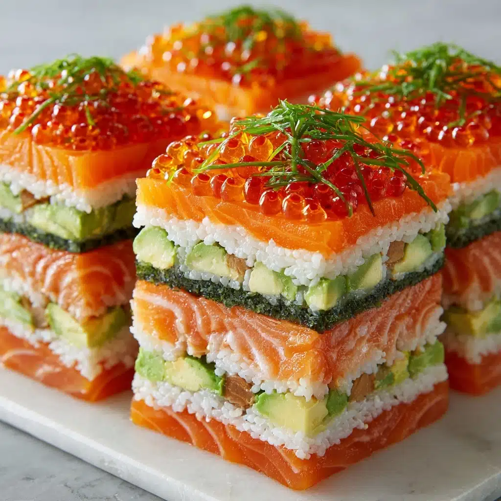 Spicy Salmon Sushi Stack Recipe - Recipe Image