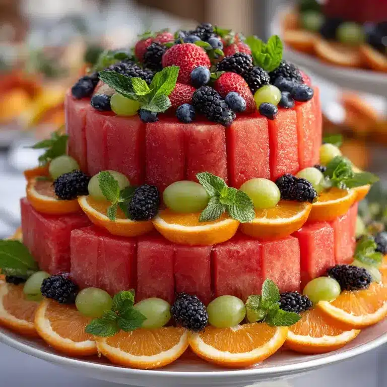 Fresh Fruit Watermelon Cake Recipe