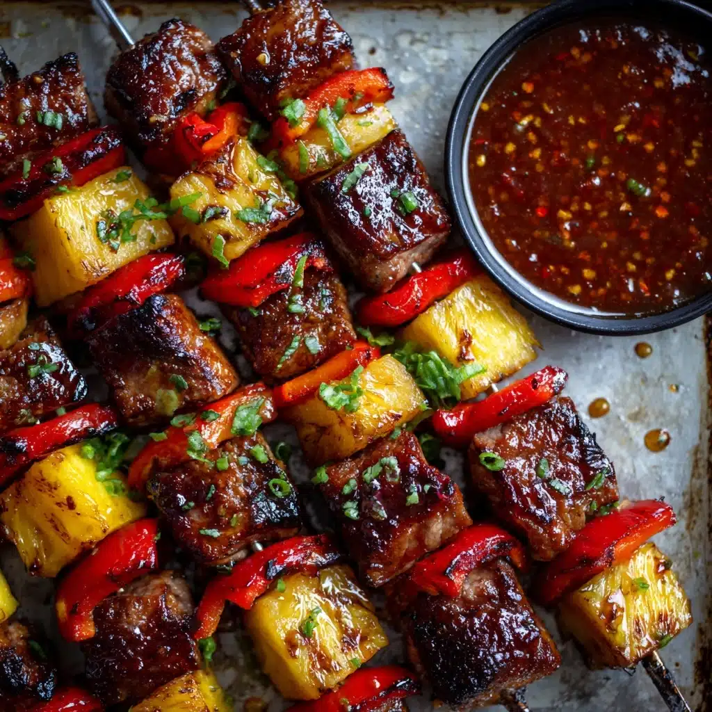 BBQ Pineapple Chicken Kabobs Recipe - Recipe Image