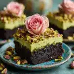 Gluten-Free Pistachio Rosewater Brownies Recipe