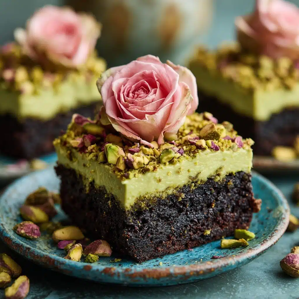 Gluten-Free Pistachio Rosewater Brownies Recipe