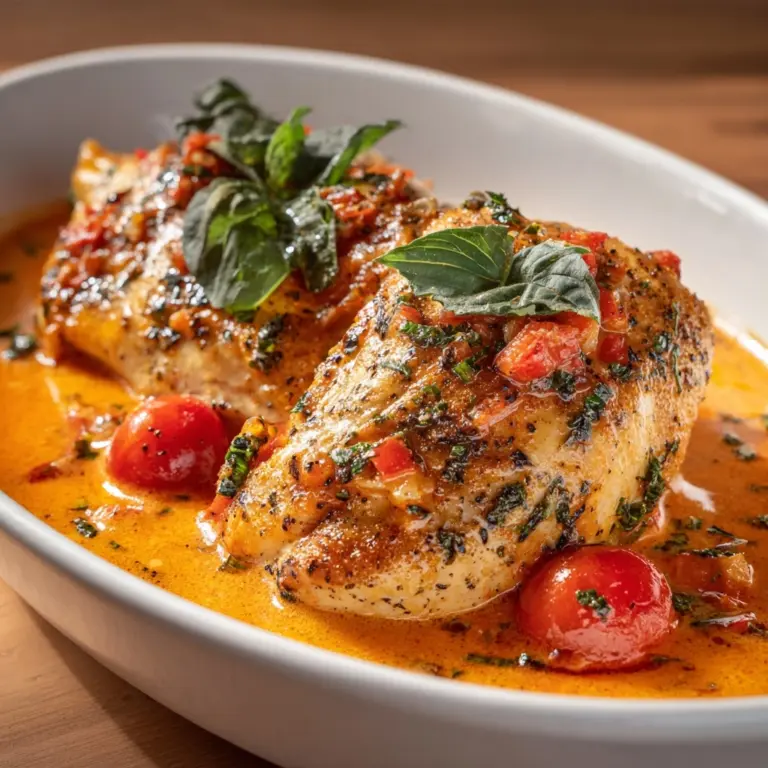 Slow Cooker Creamy Tomato Basil Chicken Recipe
