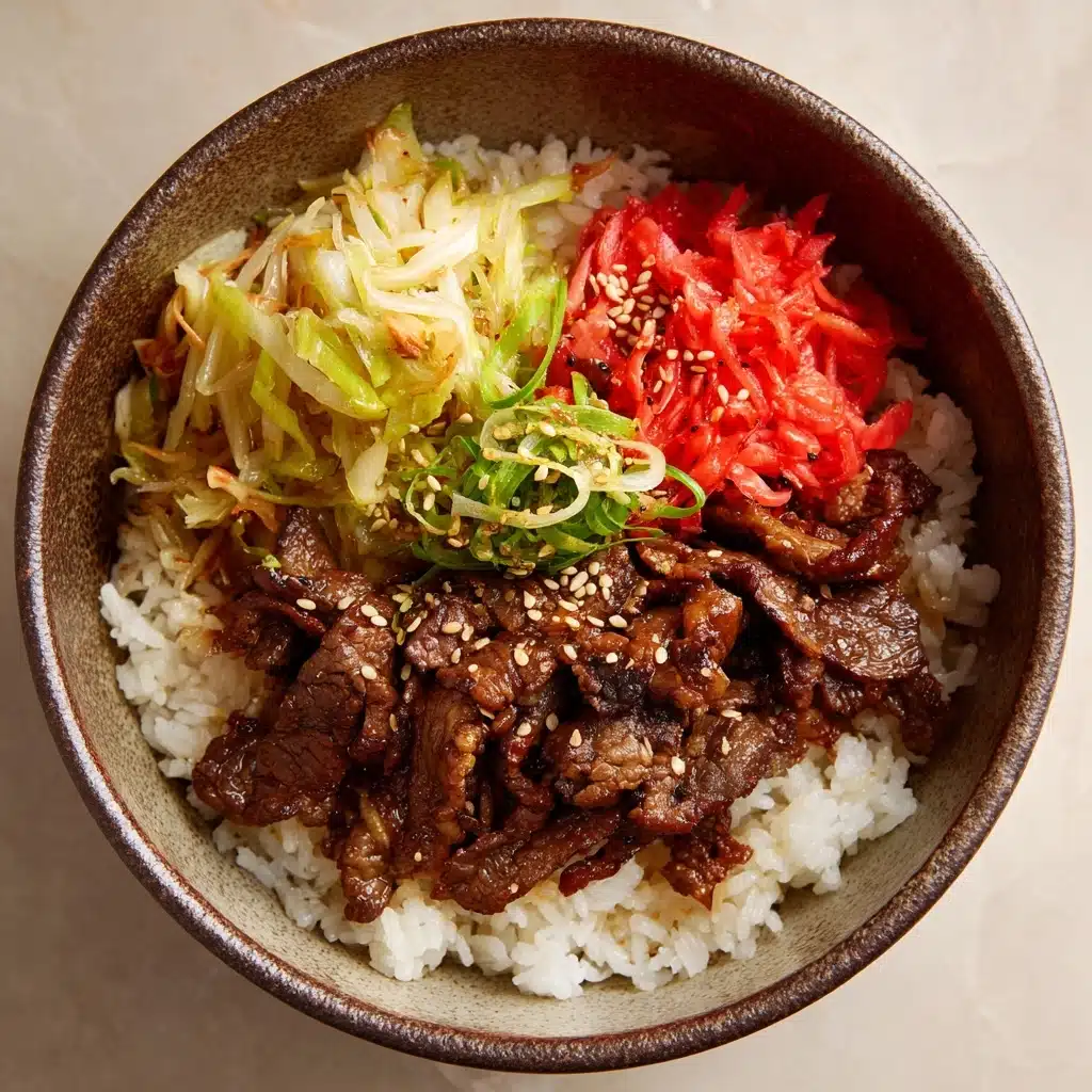 Gyudon Japanese Beef Bowls Recipe - Recipe Image