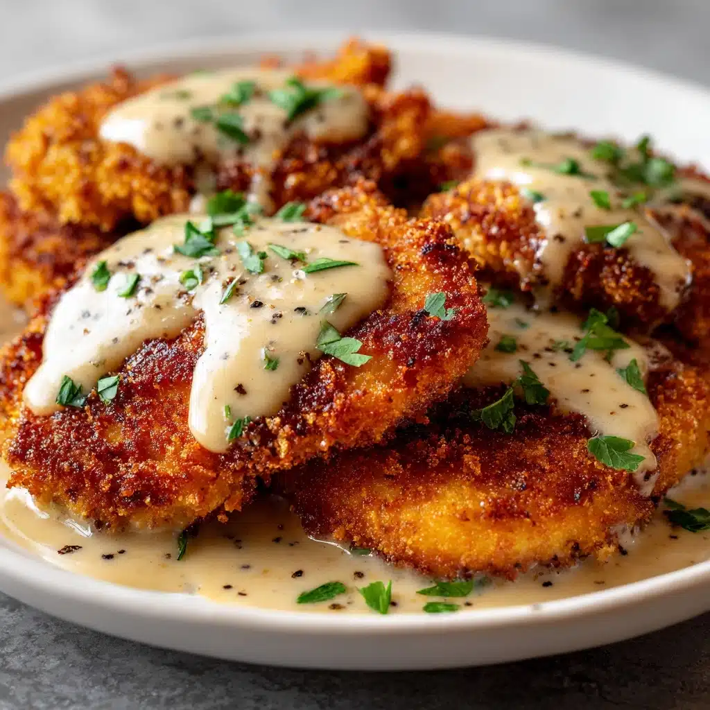 Crispy Parmesan Chicken with a Rich Garlic Sauce: An Incredible Dinner Essential Recipe - Recipe Image
