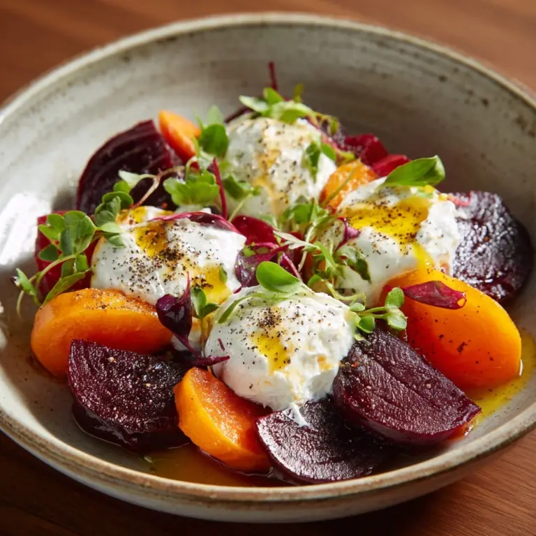 Roasted Beets and Carrots with Burrata Recipe
