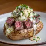 Loaded Baked Potato with Steak Bites Recipe