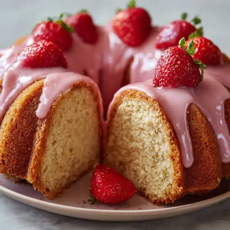 Strawberry Buttermilk Pound Cake Recipe