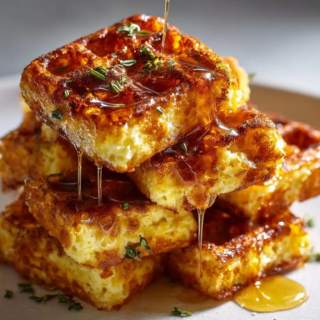 Cornbread Waffle Bites with Smoked Gouda and Honey Recipe
